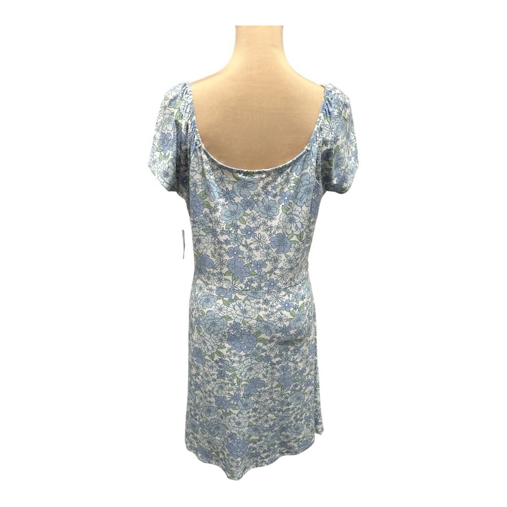 Derek Heart Blue & White Floral Padded Bust Empire Waist Mini Sundress Size XL. - Picture 4 of 12